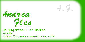 andrea fles business card